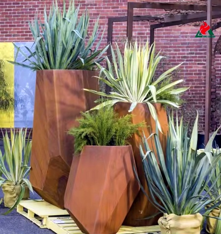 corten steel planter